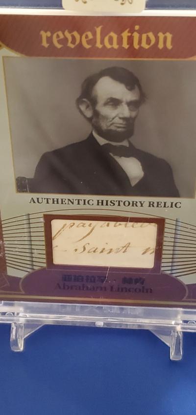ABRAHAM LINCOLN AUTHENTIC HANDWRITING PATCH