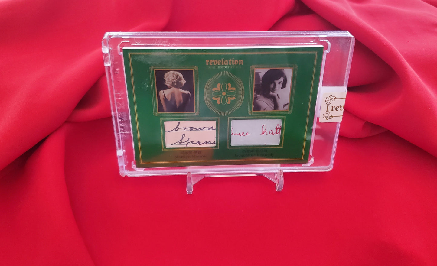 MARILYN MONROE & JACQUELINE KENNEDY HANDWRITING PATCH DUO