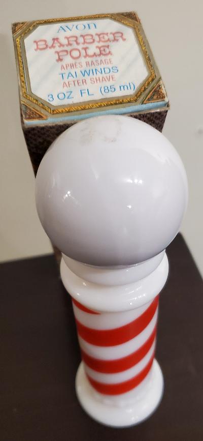 AVON COLOGNES AND PERFUMES 1970'S VINTAGE BARBERS POLE COLOGNE BOTTLE