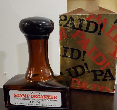 AVON COLOGNES AND PERFUMES 1970'S VINTAGE STAMP COLOGNE BOTTLE