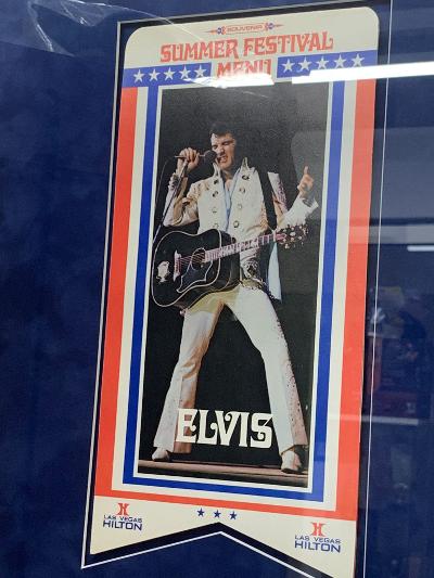 Rare Elvis presley  autograph  vegas 1977 - Olimpic Stadium Las Vegas - Framed - Certified