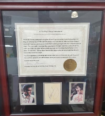 ELVIS  ALL THE KING'S THINGS INTERNATIONAL FRAMED SIGNATURE PIECE