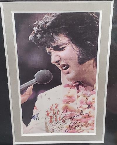 ELVIS  ALL THE KING'S THINGS INTERNATIONAL FRAMED SIGNATURE PIECE