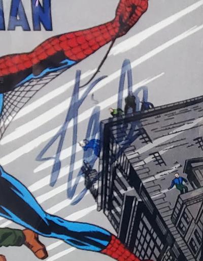 Spiderman Comic Book from 19xx - Signed by Stan Lee - Signature Certified -framed