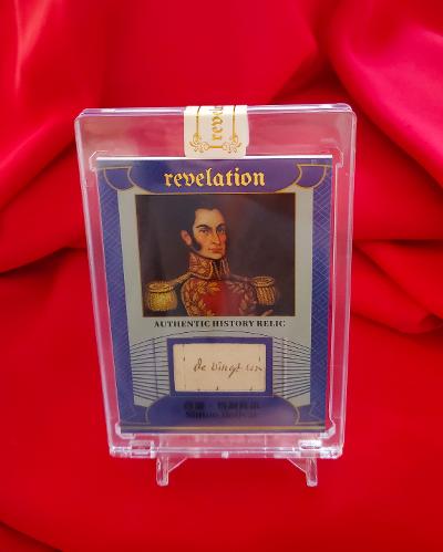 SIMON BOLIVAR AUTHENTIC RELIC HANDWRITING PATCH